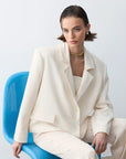 Monica Blazer Ceket -Vanilya - LE PORTRÉ