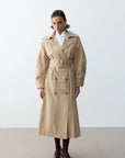 Monica Double Kemer Maxi Trenchcoat - LE PORTRÉ
