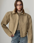 Martin Knit Nubuck Padded Jacket - Beige
