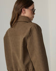 Martin Knit Nubuck Padded Jacket - Taupe Brown