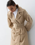 Monica Double Kemer Maxi Trenchcoat - LE PORTRÉ