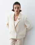Monica Blazer Ceket -Vanilya - LE PORTRÉ