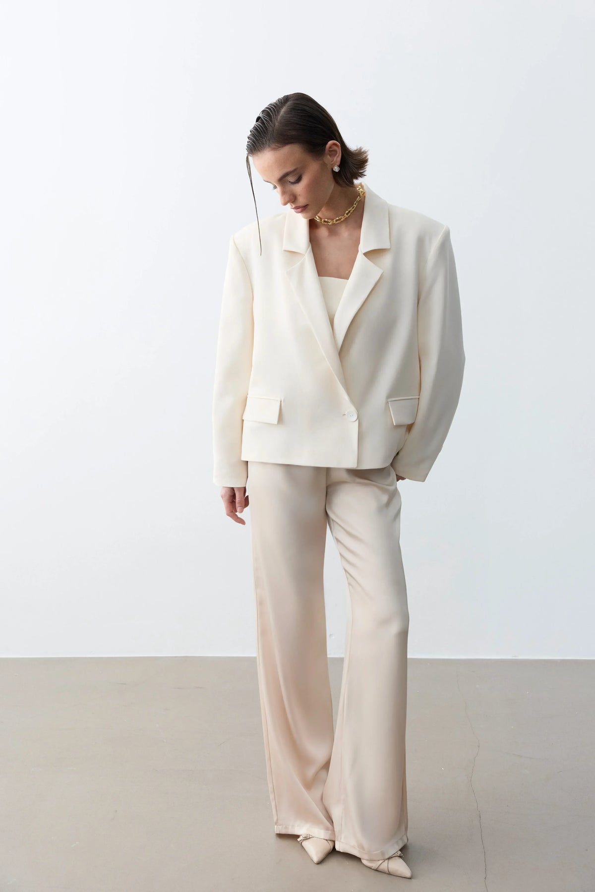Monica Blazer Ceket -Vanilya - LE PORTRÉ