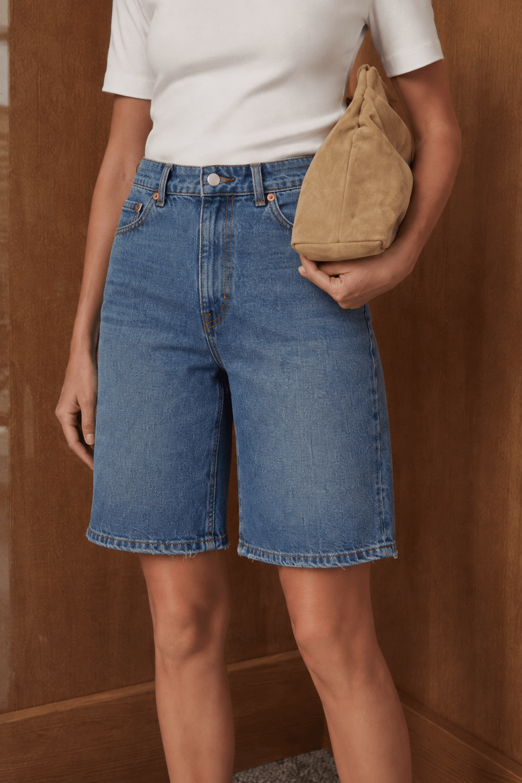 Rita Denim Şort-Mavi - LE PORTRÉ