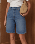 Rita Denim Şort-Mavi - LE PORTRÉ