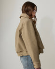 Martin Knit Nubuck Padded Jacket - Beige