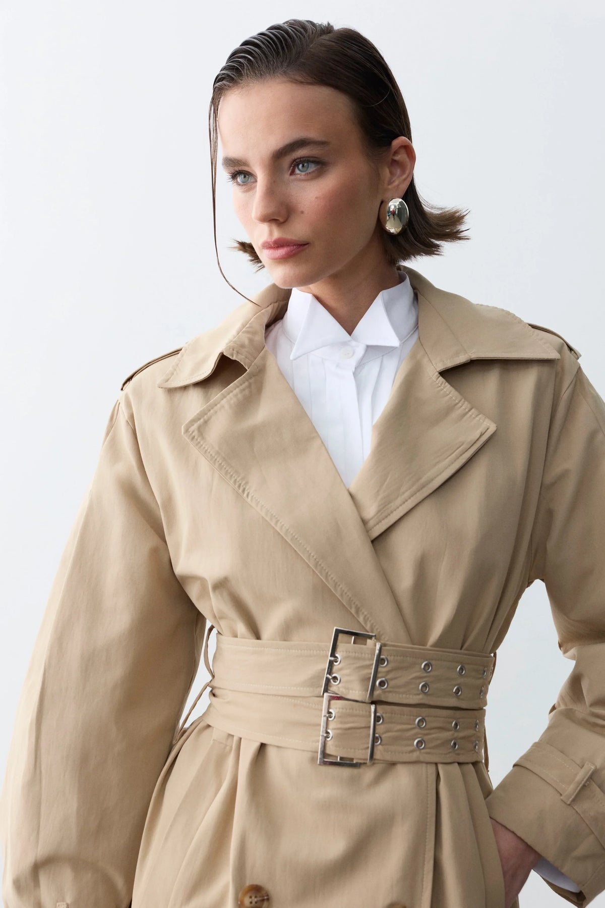 Monica Double Kemer Maxi Trenchcoat - LE PORTRÉ