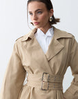 Monica Double Kemer Maxi Trenchcoat - LE PORTRÉ