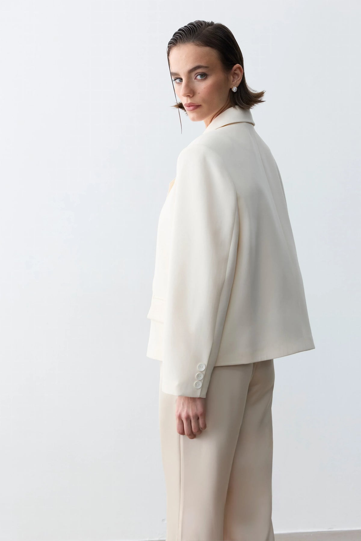 Monica Blazer Ceket -Vanilya - LE PORTRÉ