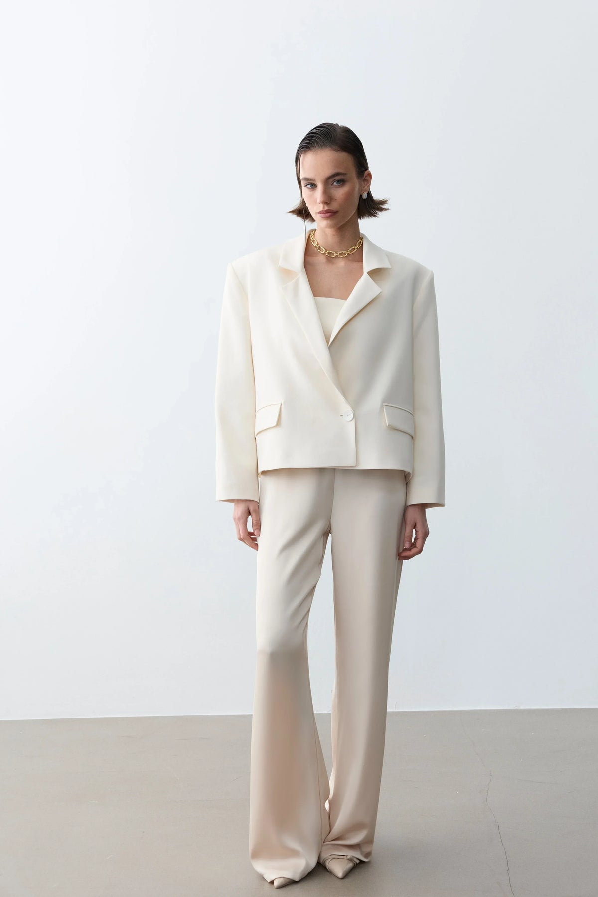 Monica Blazer Ceket -Vanilya - LE PORTRÉ