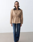 Milena Deri Yakalı Trench-Camel - LE PORTRÉ