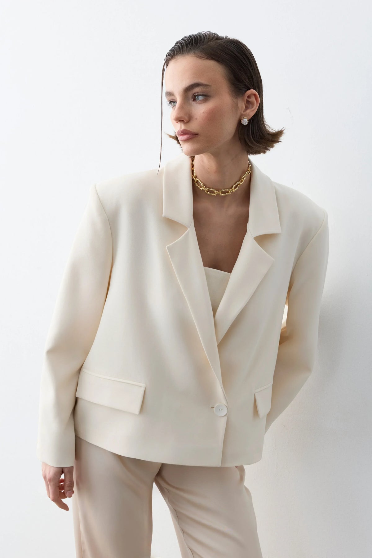 Monica Blazer Ceket -Vanilya - LE PORTRÉ