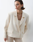 Monica Blazer Ceket -Vanilya - LE PORTRÉ