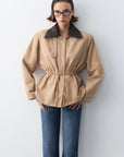 Milena Deri Yakalı Trench-Camel - LE PORTRÉ