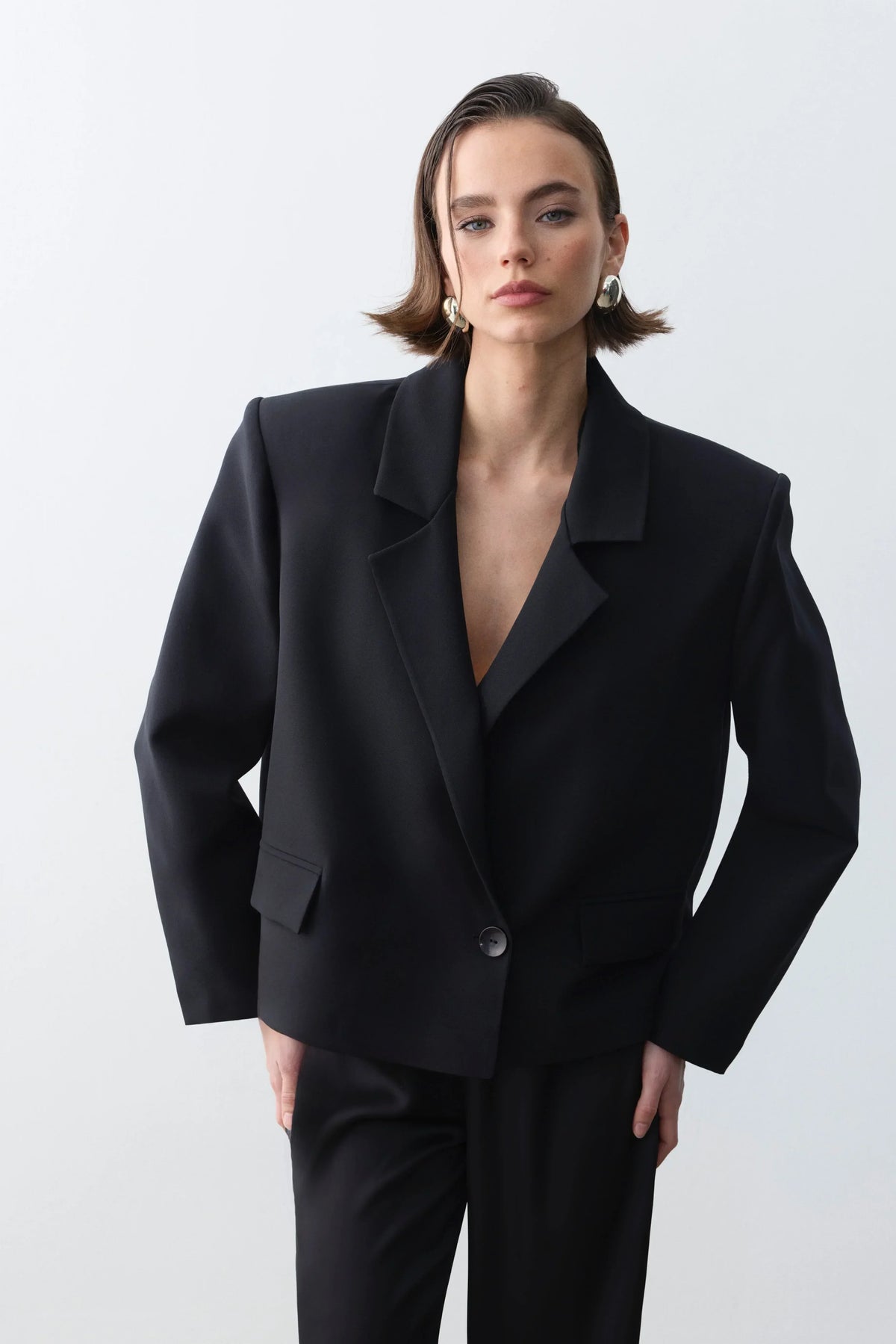 Monica Blazer Ceket - Siyah - LE PORTRÉ