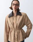 Milena Deri Yakalı Trench-Camel - LE PORTRÉ