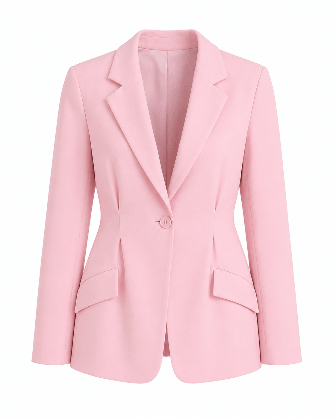 Bel Pileli Blazer CEKET TAKIM -Pembe - LE PORTRÉ
