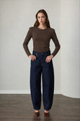 Barrel Premium Jean- Navy