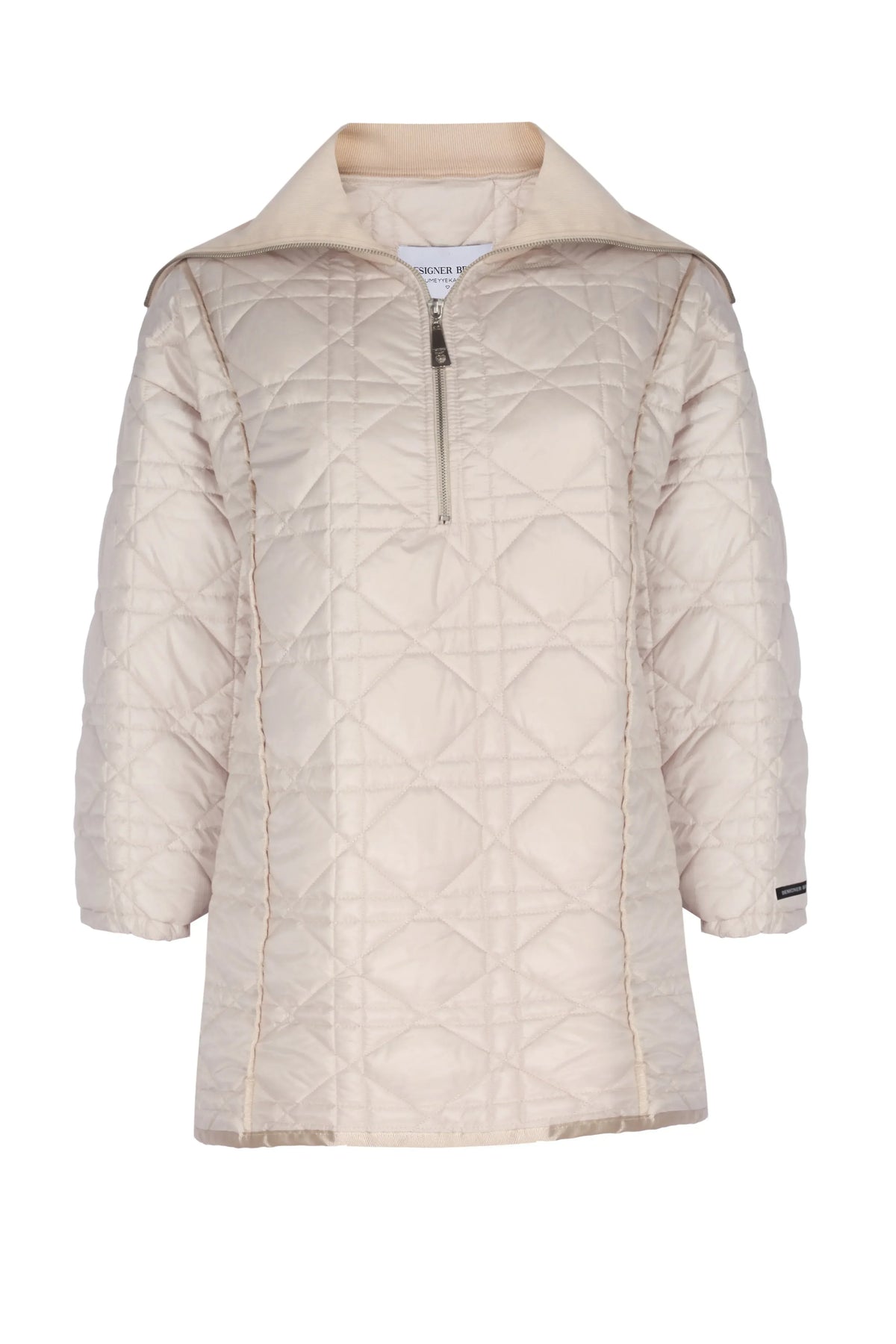 Triko Yakali Kapitone Sweatshirt - Ekru - LE PORTRÉ